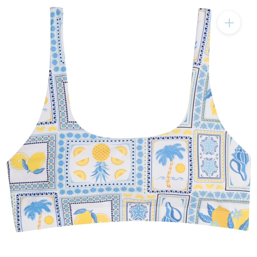 New SwimZip Scoop Bikini Top New With Tags Size 2X Lemons plus Size Bikini top - Picture 4 of 16